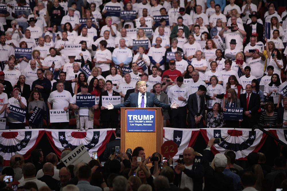 Donald Trump speaks at rally