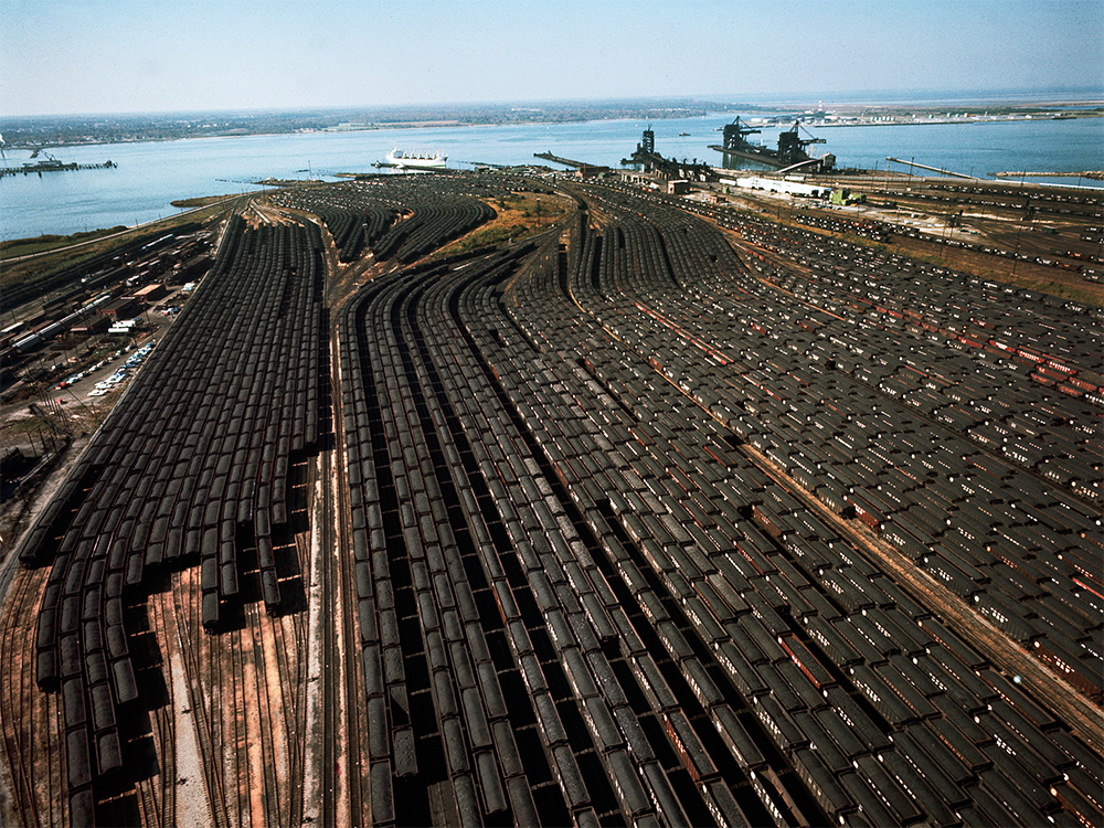 Coal train cars