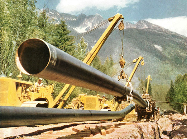 Trans Mountain pipeline construction in the 50s