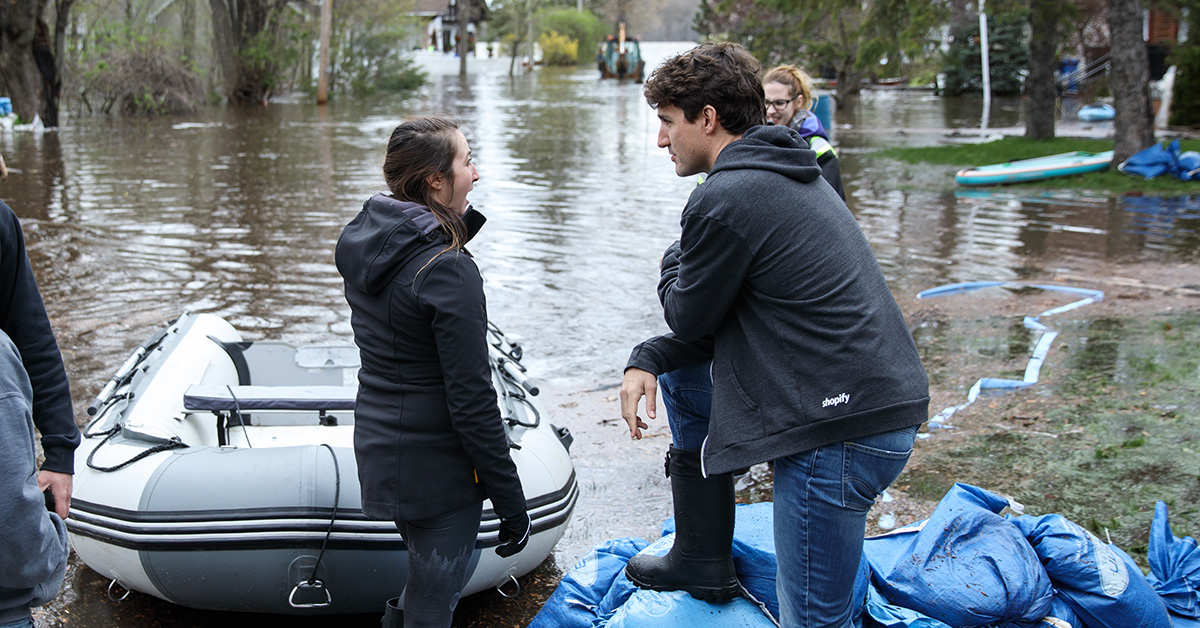 Trudeau Quebec floods May 2018