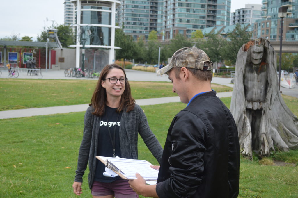 Dogwood organizers canvassing in Vancouver, B.C.