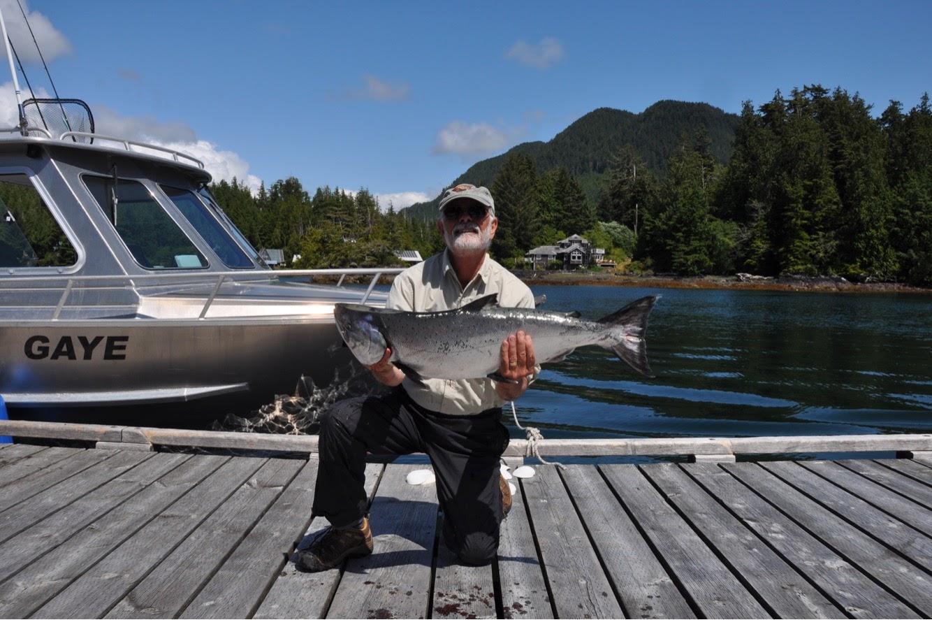 Salmon fisherman in the Comox Valley